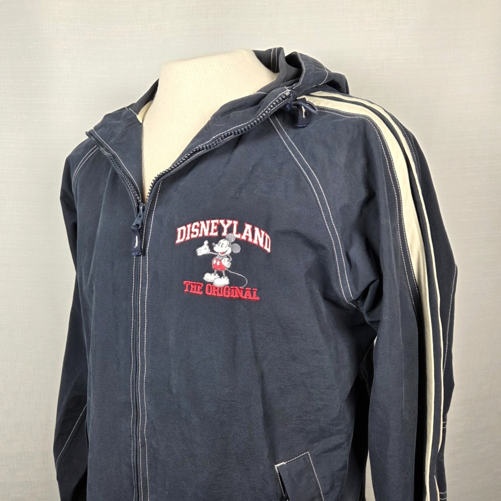 VTG Disneyland Resort Hooded Jacket Size Medium Embroidered Original Mickey 1955